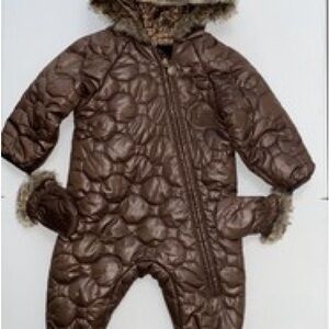 UGG Chocolate Quilted Kids Footie
